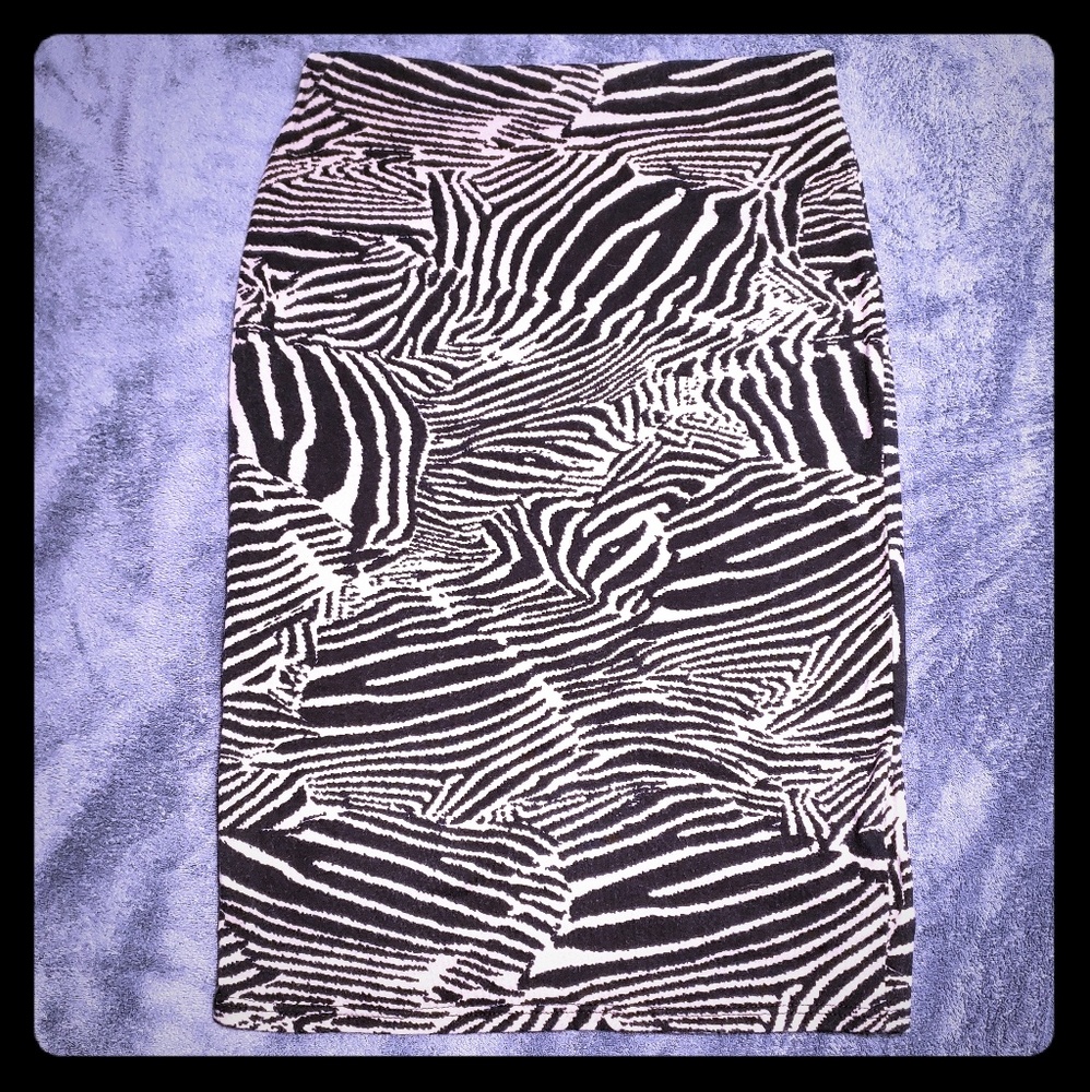 Zebra Print Pencil Skirt